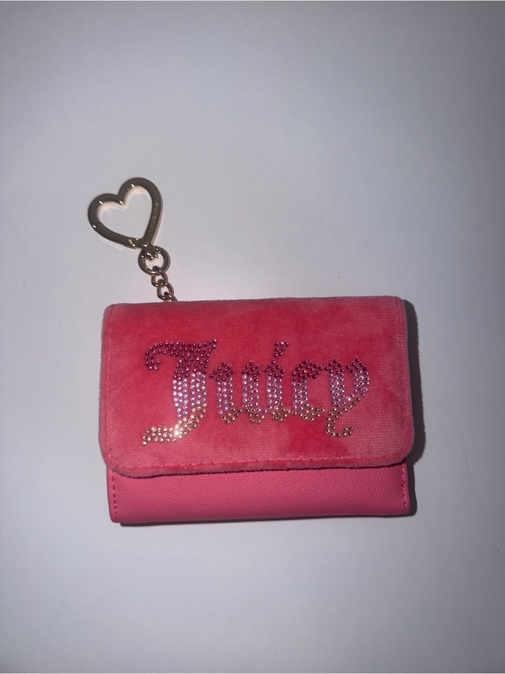 Juicy Couture Pink Velour Rhinestone
Wallet Heart Charm Y2K